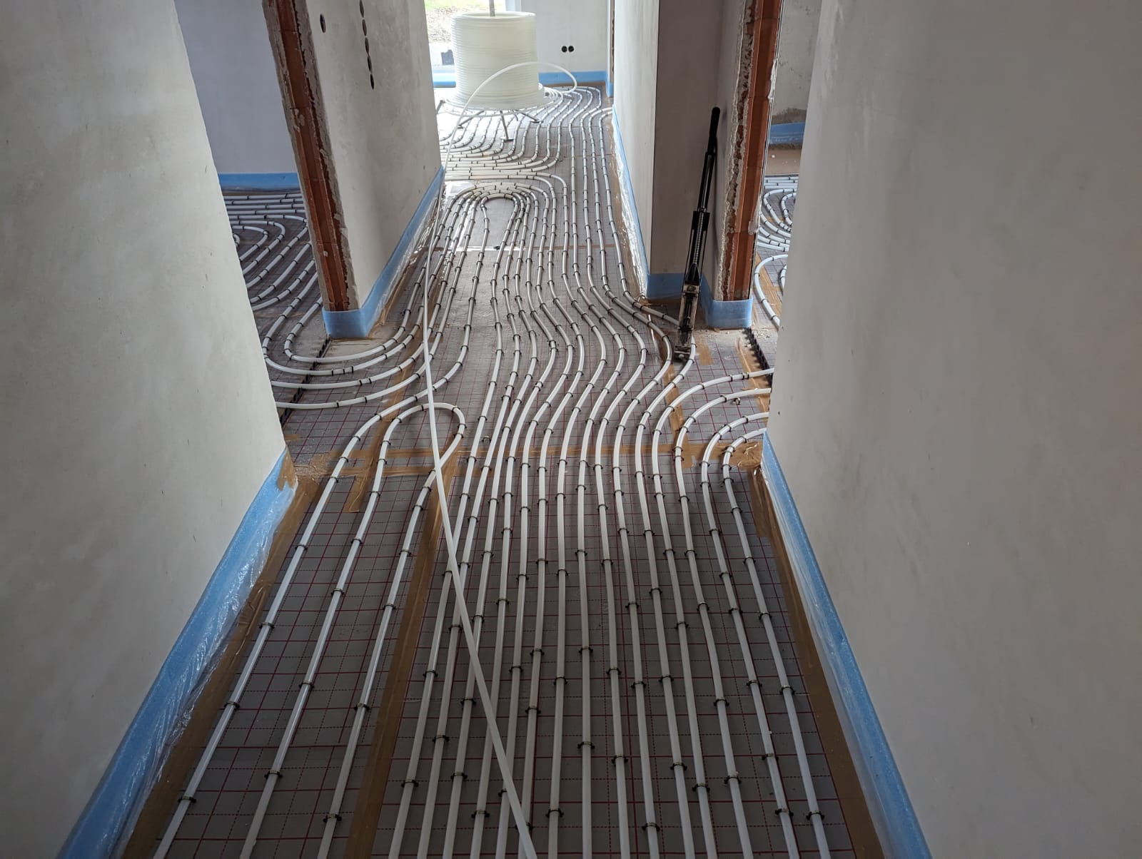 Baustelle Fußbodenheizung