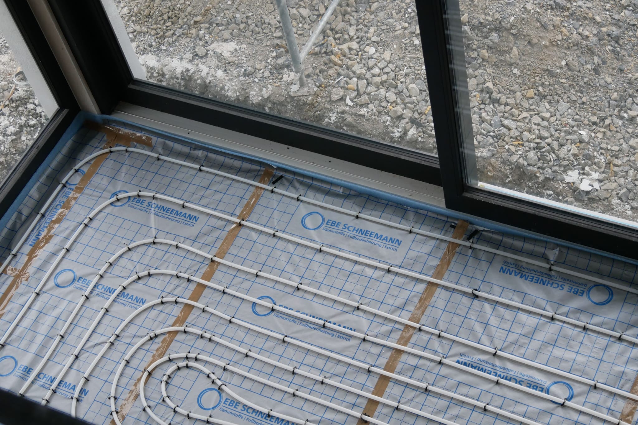 Baustelle Fussbodenheizung