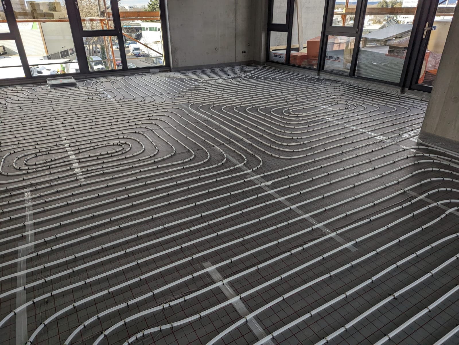 Baustelle Fussbodenheizung